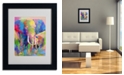 Trademark Global Richard Wallich 'Elephant 1' Matted Framed Art - 14" x 11" x 0.5"
